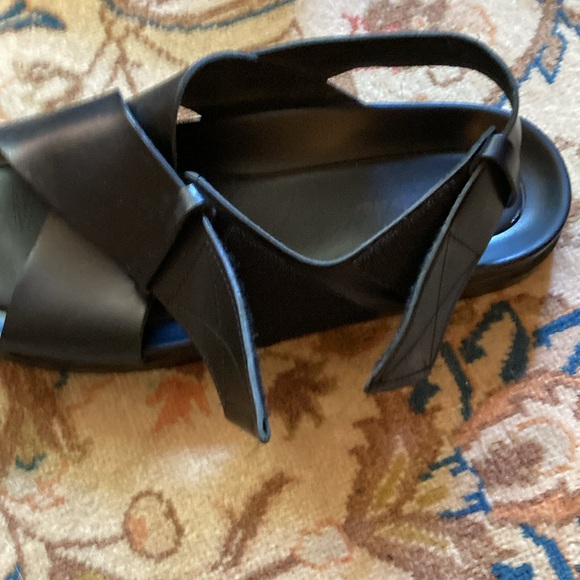 Luca del Forte men’s size 10.5 US (44 EUR) black leather sandals. Made in Italy - Picture 3 of 8